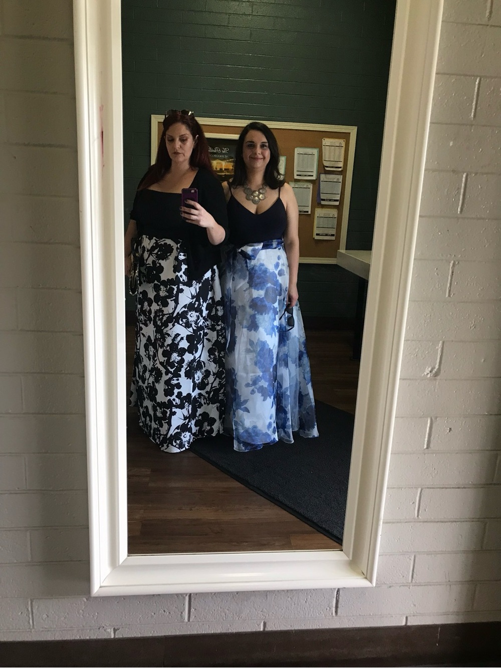 City Chic Black & White Floral Strapless Maxi Dress M (18)